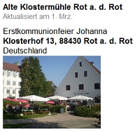 Alte Klostermühle Rot a. d. Rot